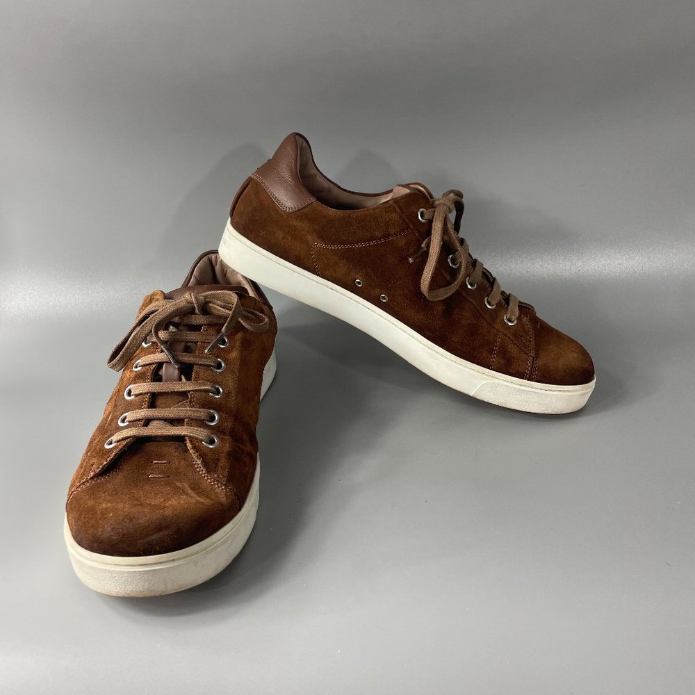 Gianvito Rossi Low Top Brown Suede Sneakers, Men's Size 41